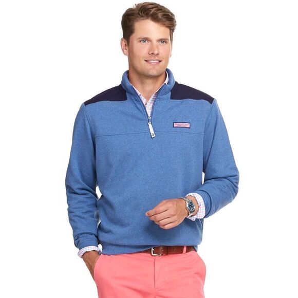 Vineyard Vines Other - Vineyard Vines Men's 1/4 Zip Pullover Sweater Shep Sweatshirt Royal Blue Size S